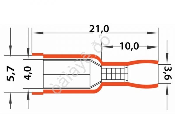 Разъем штекерный изолированный гнездо 4мм 0.5-1.5 мм(кв) красный REXANT