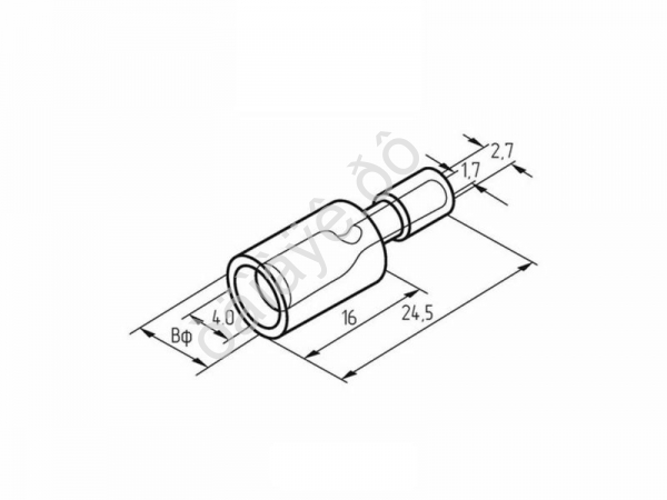 Разъем штекерный изолированный гнездо 4мм 0.5-1.5 мм(кв) красный REXANT