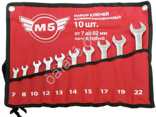 Набор комбинир. ключей 10пр.(7-22мм) в сумке М5_ Набор комбинир. ключей 10пр.(7-22мм) в сумке М5_