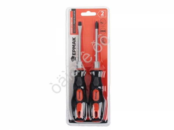 Набор отвёрток под ключ 2шт, PHx100, SL6x100 ЕРМАК /1/40