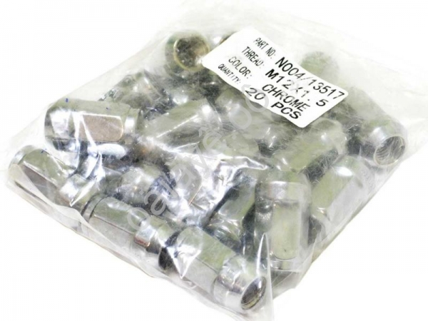 Гайка М12*1,50*32, конус, ключ 17, хром /20