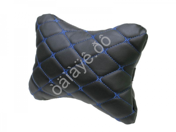 Подушка в авто под голову синий ромб /1/4