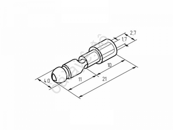 Разъем штекерный изолированный штекер 4мм 0.5-1.5 мм(кв) красный REXANT