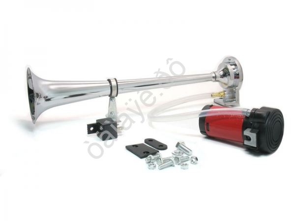 Сигнал звуковой метал. с компрессором, 1 рожок, 12В МТ 1/20_