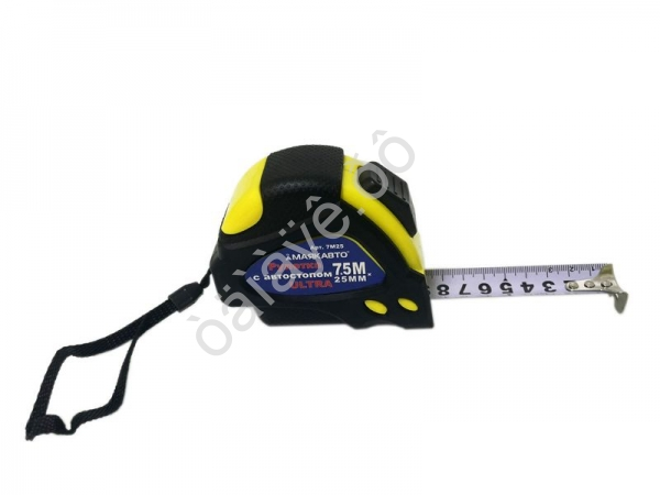 Рулетка 7м,25мм с автостопом Ultra,МАЯКАВТО™ 1/120_