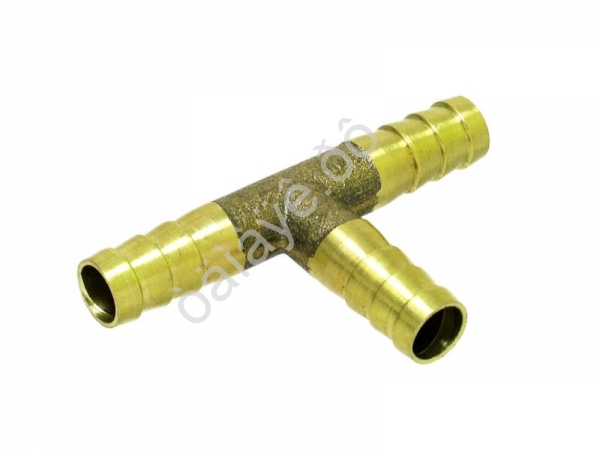Фитинг тройник Т-обр  8х8х8 мм елочка /елочка, латунь