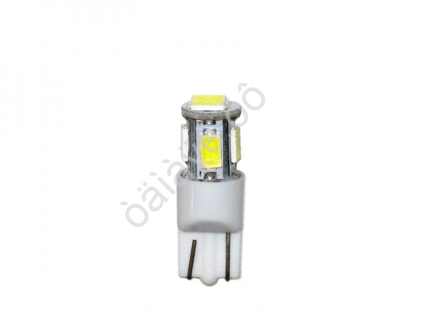 Светодиод 12V T10  6SMD (5630) W2,1x9,5D WHITE "Маяк" /10