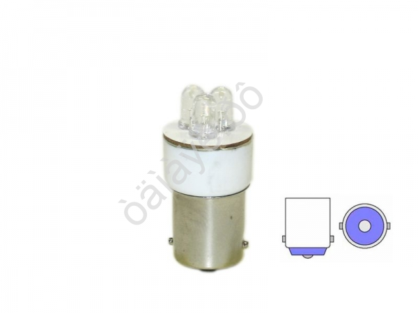 Светодиод 24V T15  3LED BA15S WHITE "Маяк"/10