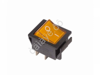 Переключатель 250V 16А (4с) ON-OFF желтый с подсветкой (RWB-502, SC-767, IRS-201-1) REXANT