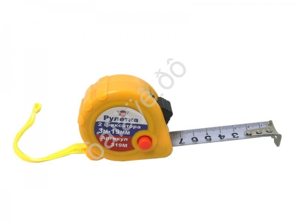 Рулетка 3м,19мм 2 фиксатора,"М5" 1/120_