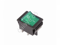 Переключатель 250V 16А (4с) ON-OFF зеленый с подсветкой (RWB-502, SC-767, IRS-201-1) REXANT