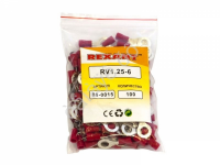 Клемма с изол. кольцо REXANT Ø6,5мм (100шт) VR 125-6