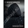 Чехлы на сиденья, перед, велюр с закрытыми боками эконом, черный/белый