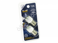 Светодиод 12V T25 6SMD(2835) BA15s WHITE SILVER SL13