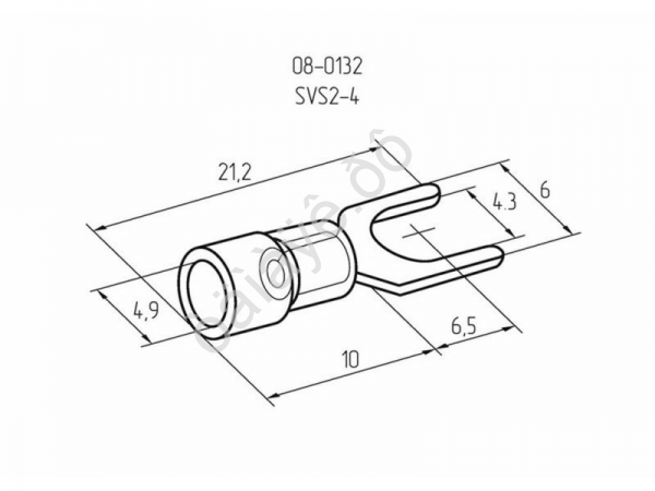 Клемма с изол. вилка REXANT НВИ=4,3мм 1,5-2,5мм (100шт)