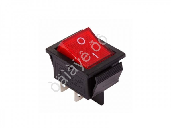 Выключатель клавишный 250V 20А (4с) ON-OFF красный  с подсветкой (RWB-502, SC-767, IRS-201-1)  REXANT