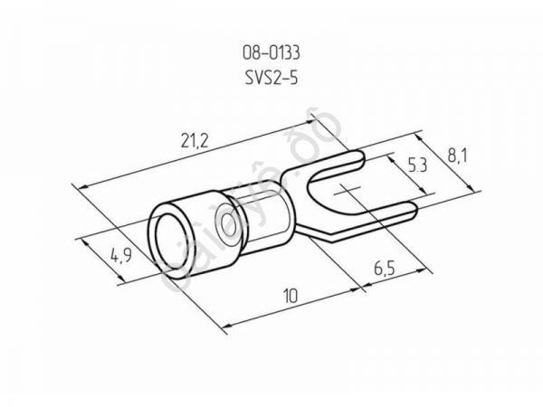 Клемма с изол. вилка REXANT НВИ=5,3мм 1,5-2,5мм (100шт)