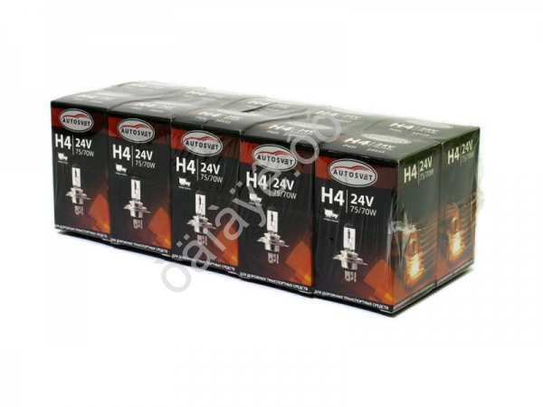 Лампа АВТОСВЕТ H4 24V 75/70W P45t /10