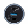 АЗУ в прикуриватель  с подсветкой 12/24 В, 100 Вт QC, PD 2*Type-c/USB-A, алюминий, пластик