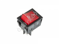 Переключатель 250V 25А (4с) ON-OFF красный с подсветкой (RWB-502) REXANT