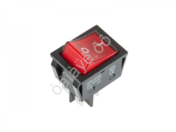 Переключатель 250V 25А (4с) ON-OFF красный с подсветкой (RWB-502) REXANT