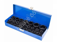 Головки ударные, набор 25пр. 1/4", 1/2" (6гр.) Forsage