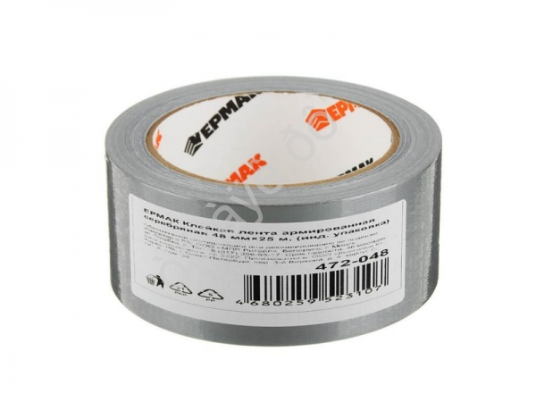 Скотч 48мм*25м ЕРМАК армированый серый  /1/36