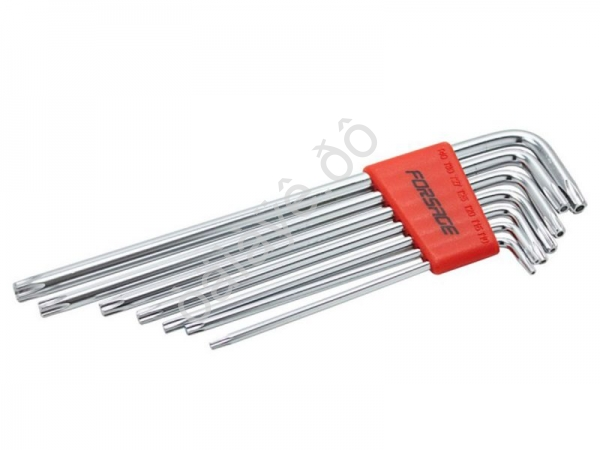 Ключи Г-образные TORX экстра длинные, набор 7пр.(0Н,5Н,Т20Н,Т25Н,Т27Н,Т0Н,Т40Н-с Forsage