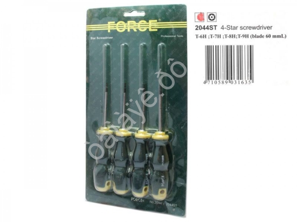 F2044ст Набор отвёрток TORX  с отверстием 4пр. /10/40