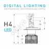 Светодиодные лампы MTF LIGHT серии DIGITAL LIGHTING Н4/Н19, 12V, 55W, 4500lm, 3000-7000K, управление со смартфона, аналоговое и пульт ДУ, к-кт.