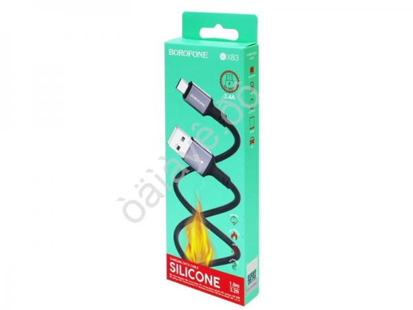 Дата-кабель MicroUSB 1 м, 2,4А, черный BX83 Borofone Дата-кабель MicroUSB 1 м, 2,4А, черный BX83 Borofone