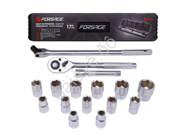 Набор инструментов 17пр1/2"(6гр)(10-27мм) Forsage