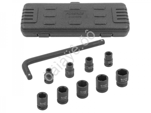 Набор головок ударных с Г-образным воротком 1/2" 10пр.(10,12,13,14,17,19,21,22,24мм), в кейсе Forsage