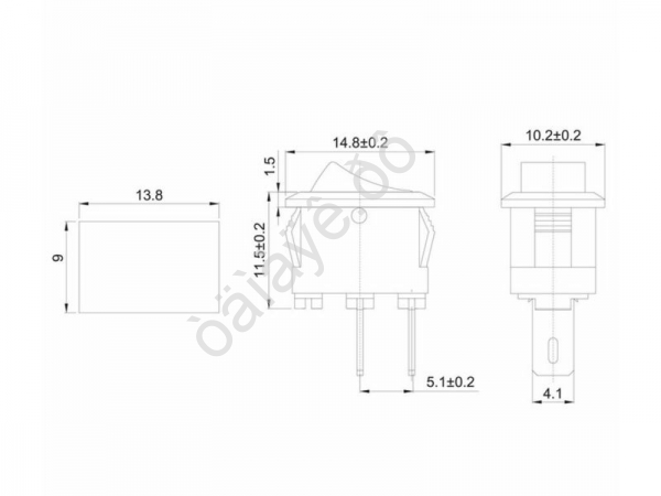 Переключатель 250V 3А (2с) ON-OFF белый Micro (RWB-101) REXANT