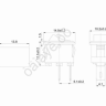 Выключатель клавишный 250V 3А (2с) ON-OFF белый Micro (RWB-101) REXANT