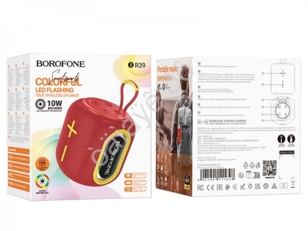 Портативная колонка Bluetooth5.3, красный BOROFONE BR39 (40шт в уп) Borofone