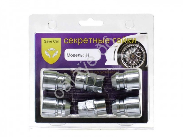 Гайки секретные М12*1,50*34мм, конус, хром, вращающееся кольцо, 2 кл. 19/21