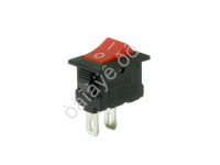 Переключатель 250V 3A (2c) ON-OFF красный Micro/10