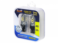 Светодиод 12V T20/5 45SMD(2016) W3x16q WHITE (2шт.)  12T20/5/ORP/CAN11/2BL