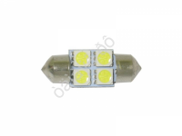 Светодиод Т11 - 4SMD  5050 белый 31мм  10/100_