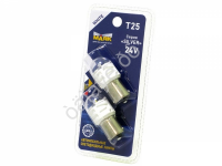 Светодиод 24V T25 6SMD(2835) BA15s WHITE SILVER SL22