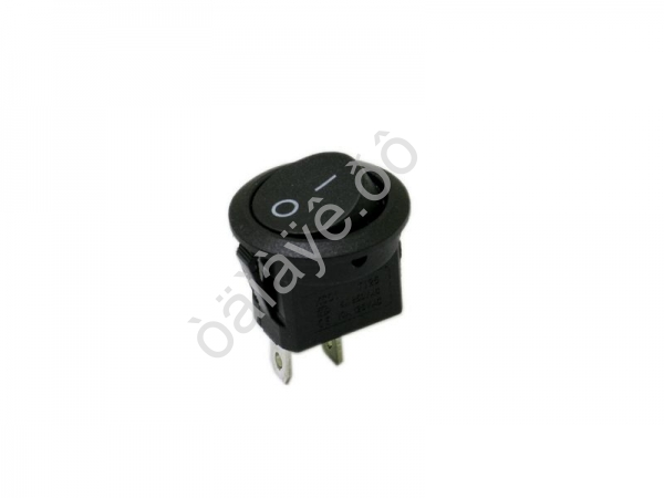 Переключатель 250V 6А (2c) ON-OFF круглый черный1/10