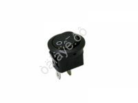 Переключатель 250V 6А (2c) ON-OFF круглый черный1/10