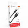 USB кабель Type C BY Fusion, 18Вт, 1 м, 3A, TPE, чёрный