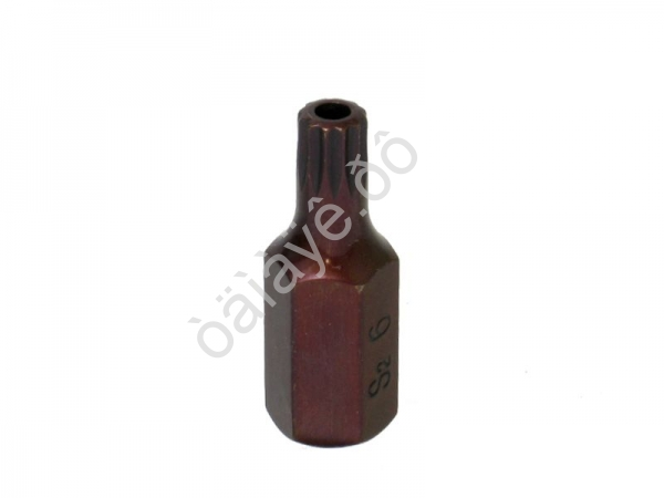Бита М6 SPLINE, 12 лучей, L=30mm с отверстием МАЯКАВТО™ 1/10/80/800_ Бита М6 SPLINE, 12 лучей, L=30mm с отверстием МАЯКАВТО™ 1/10/80/800_